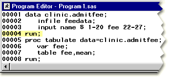 Program Editor Window