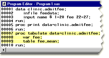 Program Editor Window