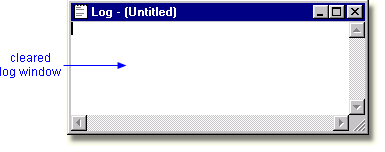 Cleared Log Window