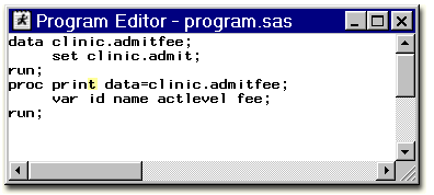 Program Editor Window