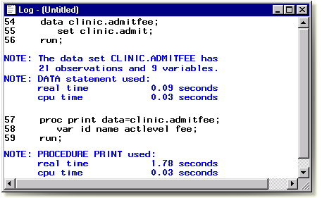 SAS Log